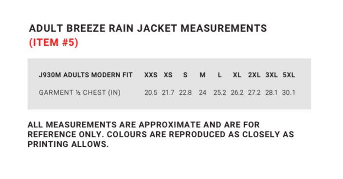 Adult Rain Jacket